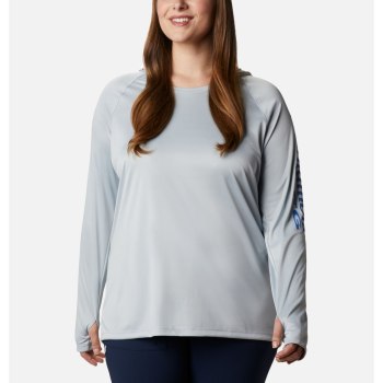 Dámské Mikiny Columbia PFG Tidal Plus Size Šedé Blankyt KMVJOI015